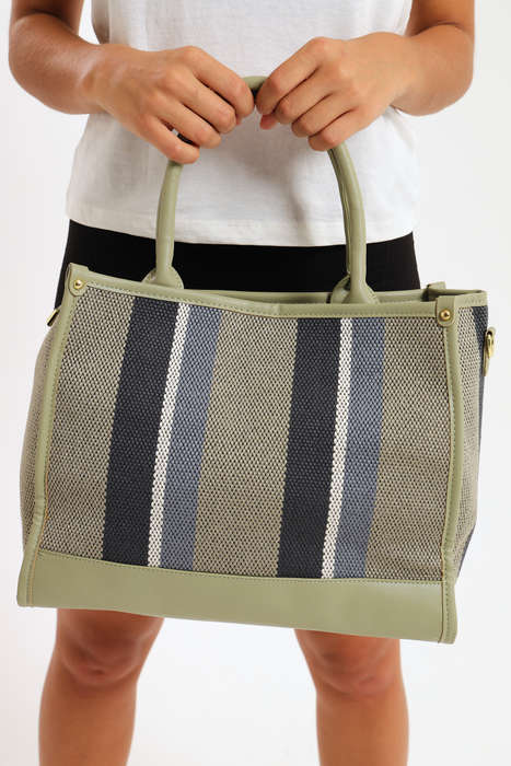 Ladies Canvas Multifunctional Tote Handbag with Shoulder Strap