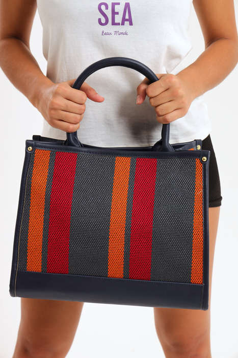 Ladies Canvas Multifunctional Tote Handbag with Shoulder Strap
