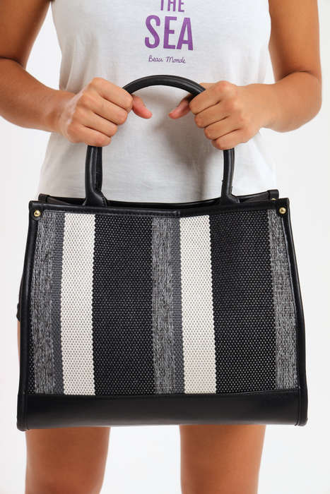 Ladies Canvas Multifunctional Tote Handbag with Shoulder Strap