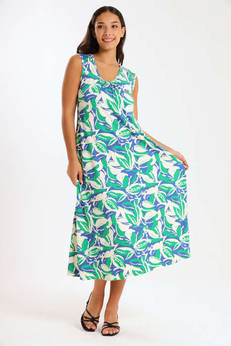 Ladies Midaxi Sleeveless Summer Dress  With Pockets
