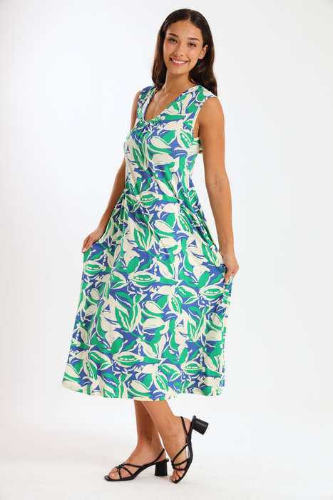 Ladies Midaxi Sleeveless Summer Dress  With Pockets