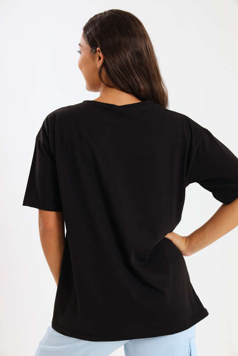 Ladies Printed Slogan Maxi T-shirts