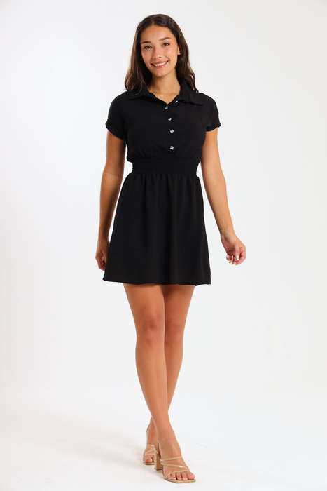 Ladies Stacy Black Mini Airflow Event Dress