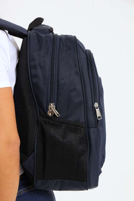 Powerland Laptop Backpack or School Bag with Multiple Compartments Navy Large