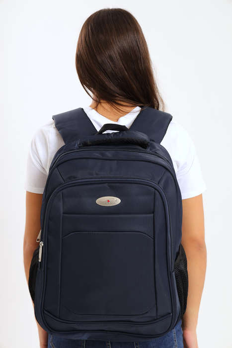 Powerland Laptop Backpack or School Bag with Multiple Compartments Navy Large
