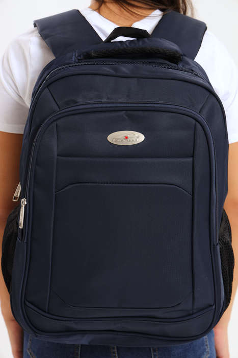 Powerland Laptop Backpack or School Bag with Multiple Compartments Navy Large