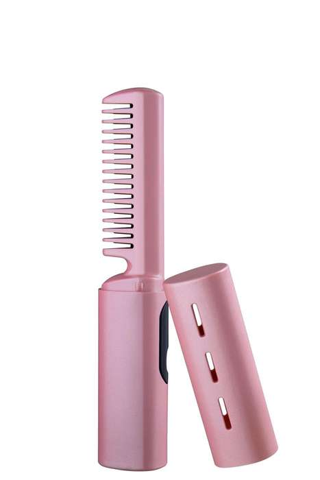 Senza® 2 In 1 Lazy Wireless Hot Comb Portable Mini USB Rechargeable Travel Hair Straightener
