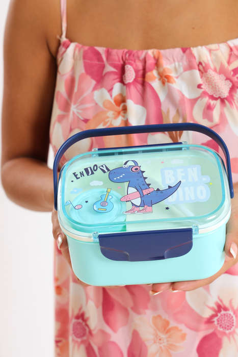 Senza® Dual Layer Lunch Box Set With Spoon &amp; Sauce Container 1600ml