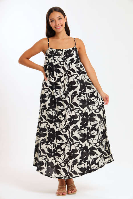 Ladies Lush Zen Maxi Strappy Summer Dress
