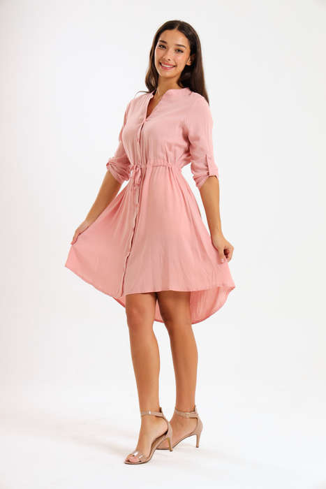 Cambray Button Down Summer Shirt Dress