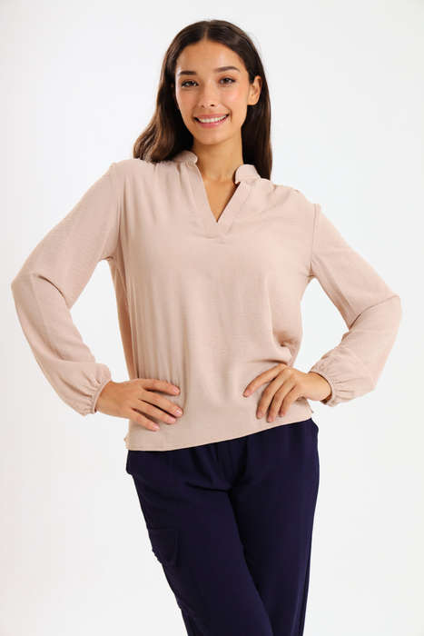 Ladies Airflow Long Sleeve Casual Blouse