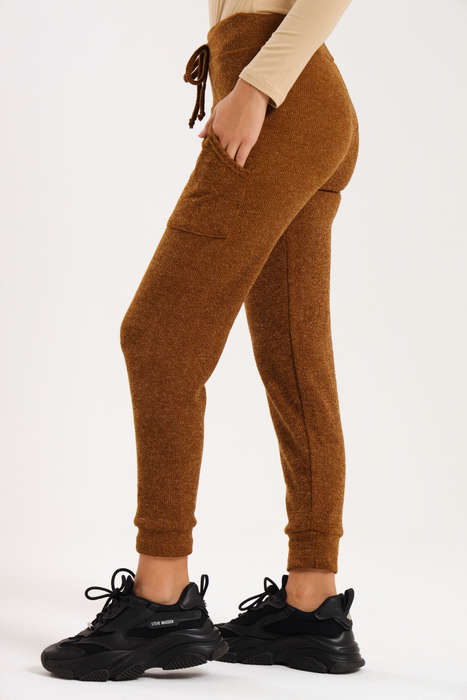 Ladies Italian Ribbed Track Pants with Pockets