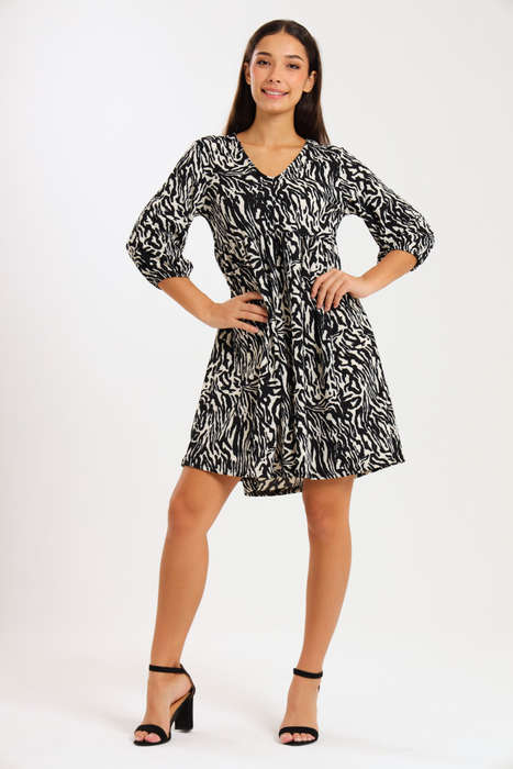 Ladies Printed Hem Casual Fit Dress