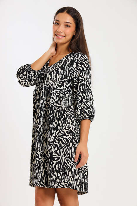 Ladies Printed Hem Casual Fit Dress