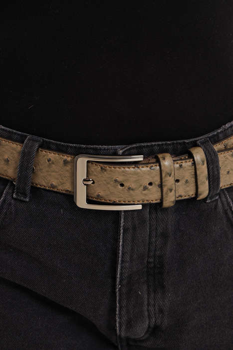 Ostrich PU Leather Belt 30mm