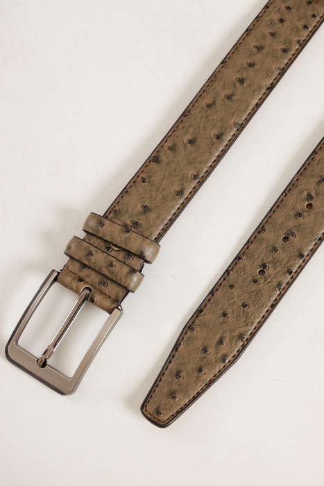 Ostrich PU Leather Belt 30mm