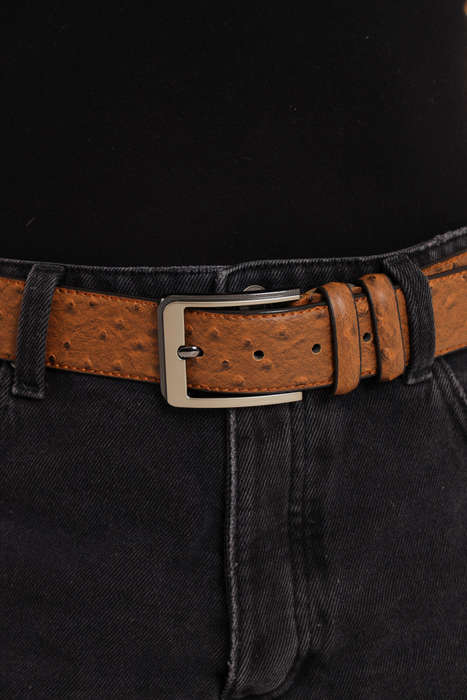 Ostrich PU Leather Belt 30mm