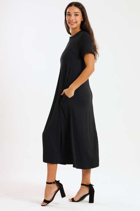 Pearson Short Sleeve Midaxi Summer Dress With Pockets