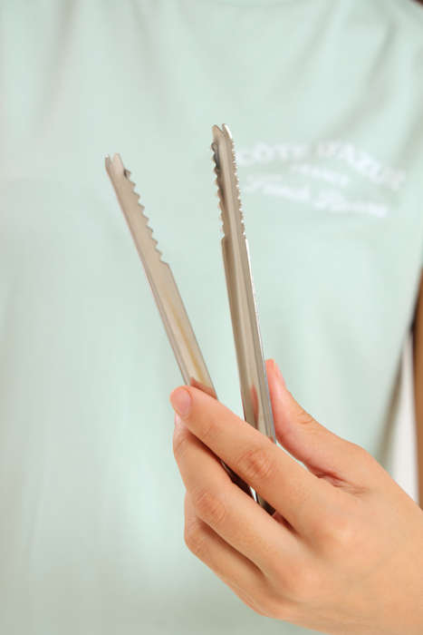 Senza® Durable Stainless Steel Multi-Purpose Ice Cube Tongs