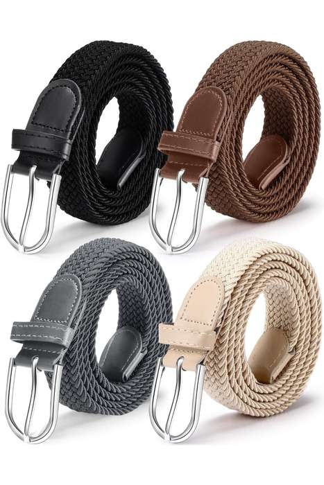 Unisex Braided Stretch Elastic Belt