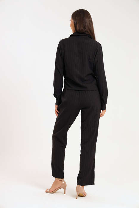 Atalier Linen Blend Tie Up Shirt &amp; Pants Set