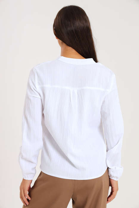 Ladies Long Sleeve V-Neck Henley Top