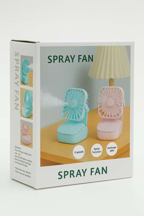 Rechargeable 360 Degree Rotatable Desk Mini Humidifier Handheld Mist Cooling Fan
