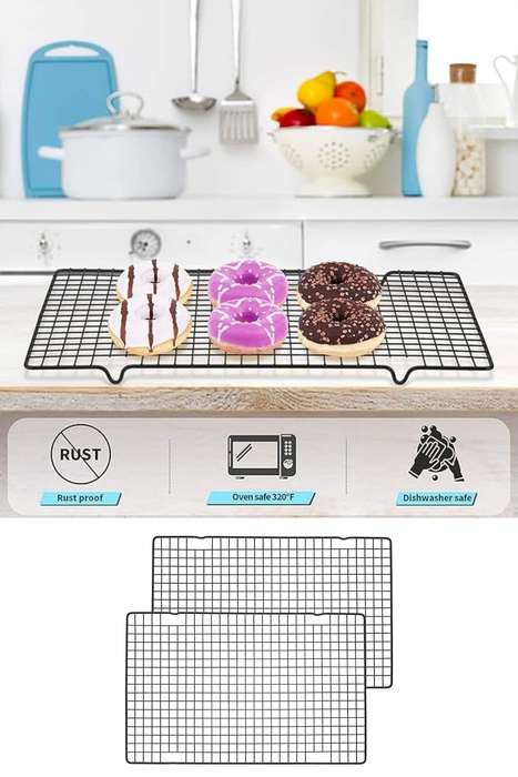 Senza® 2-Pack Black Heavy-Duty Wire Cooling Rack