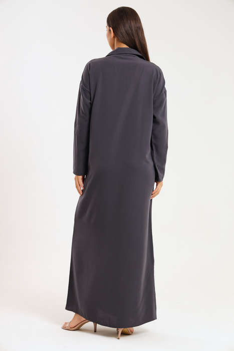Ladies Madilyn Maxi Full Length Button Down Shirt Dress