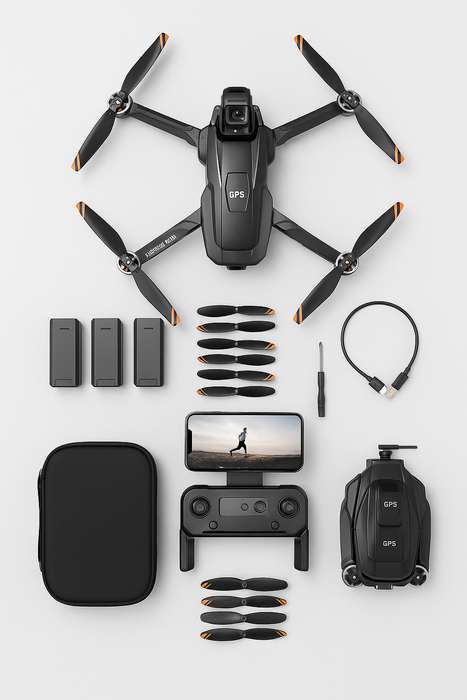 V168 Pro Drone With GPS Dual 4K Camera Optical Flow Brushless RC Quadcopter Helicopter Drone