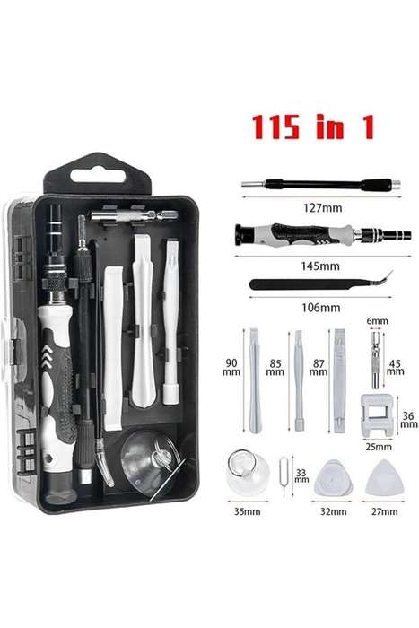 Senza® 115-Piece Professional Magnetic Screwdriver Set Precision Repair Tool Kit