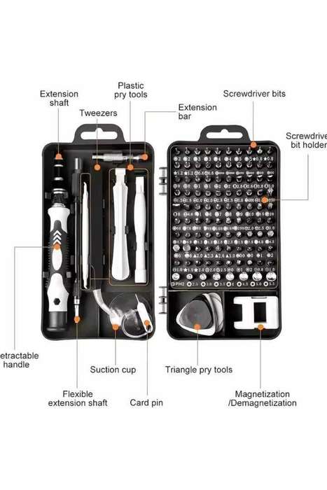 Senza® 115-Piece Professional Magnetic Screwdriver Set Precision Repair Tool Kit