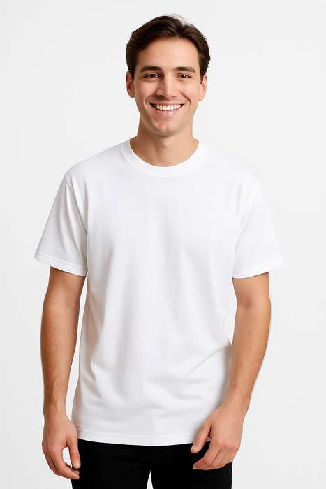 Men's Branded White Essential Boxy Fit T-Shirt