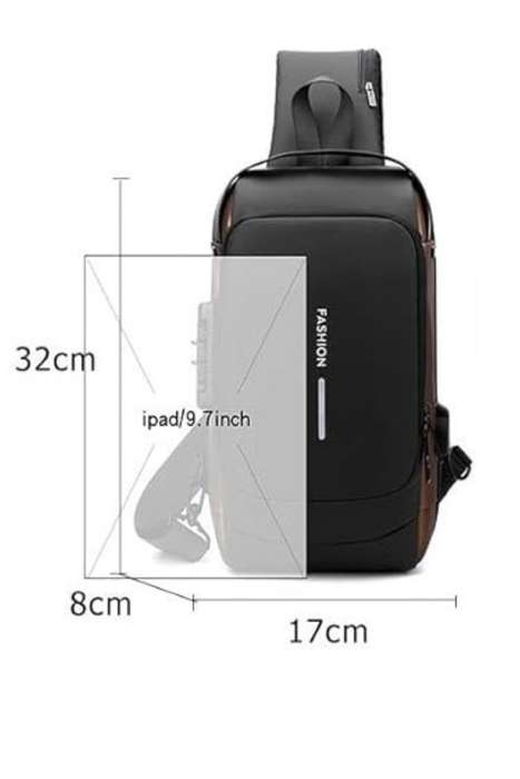 Senza® Anti Theft Shoulder Crossbody Travel Chest Bag With Adjustable Strap