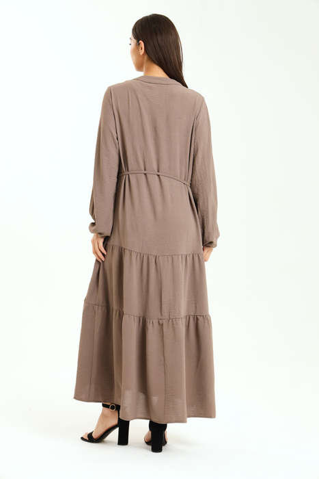 Stella Tiered Modest Maxi Dress With Pocket