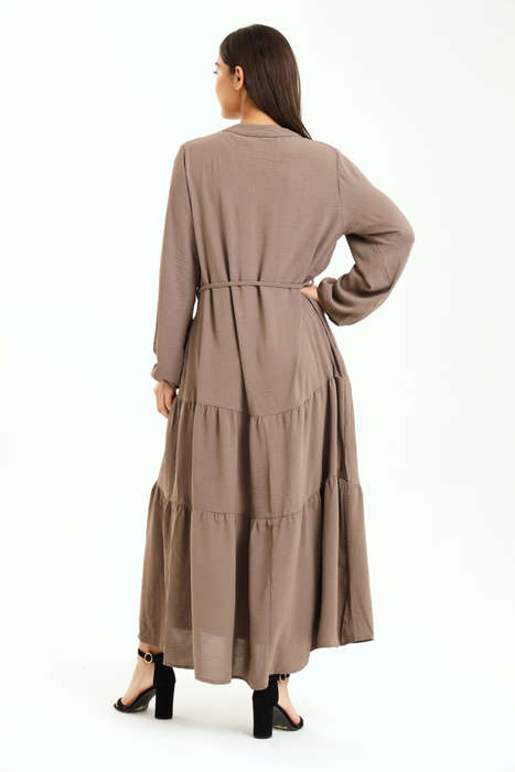 Stella Tiered Modest Maxi Dress With Pocket