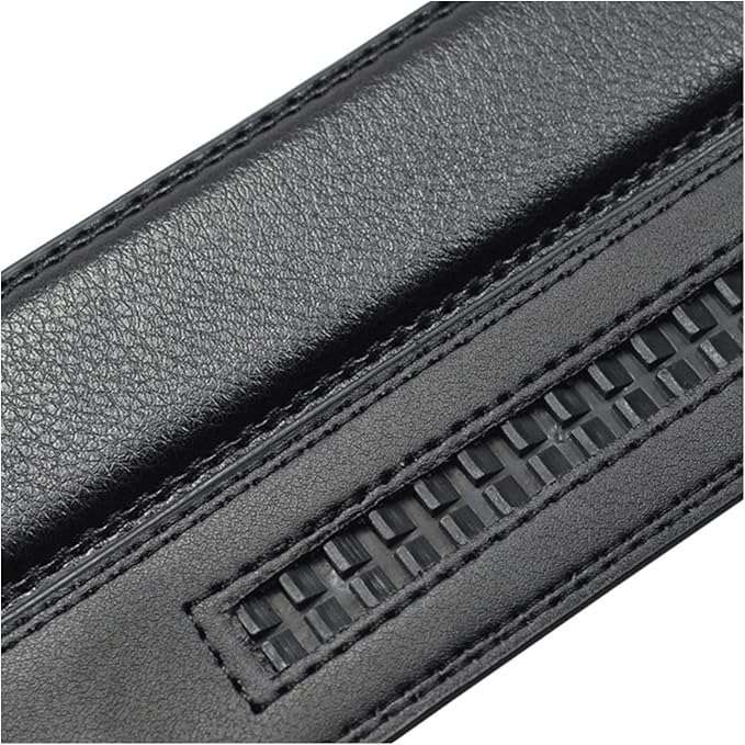 Mens Premium PU Leather No-Hole Rachet Belt 35mm X 1200mm