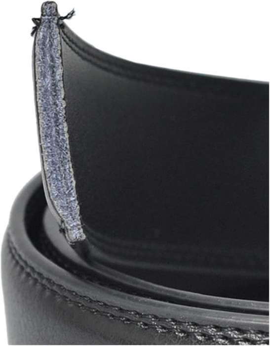 Mens Premium PU Leather No-Hole Rachet Belt 35mm X 1200mm
