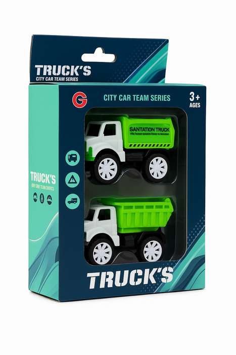 City Fleet Mini Trucks Box Of 2
