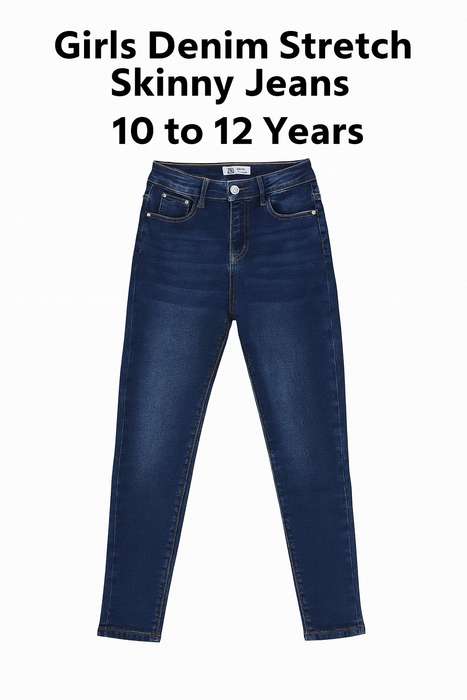 Girls Denim Stretch Skinny Jeans 10 to 12 Years