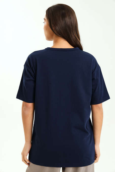 Ladies Branded Slogan Oversized Printed T-Shirt