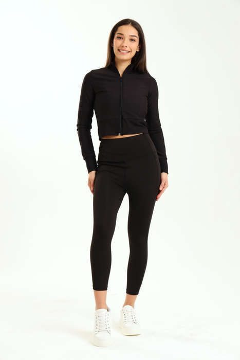 Ladies High Waisted Performance Padel Fitness Leggings With Pockets