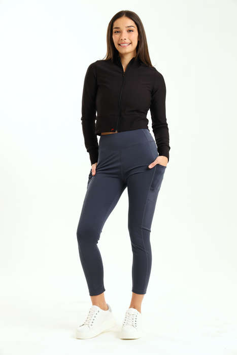 Ladies High Waisted Performance Padel Fitness Leggings With Pockets