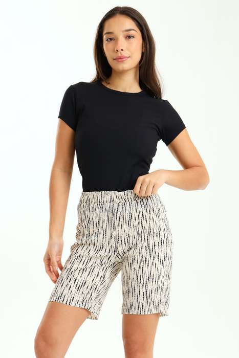 Ladies Soft Touch Summer Casual Stretch Shorts & 3/4 Shirt Set