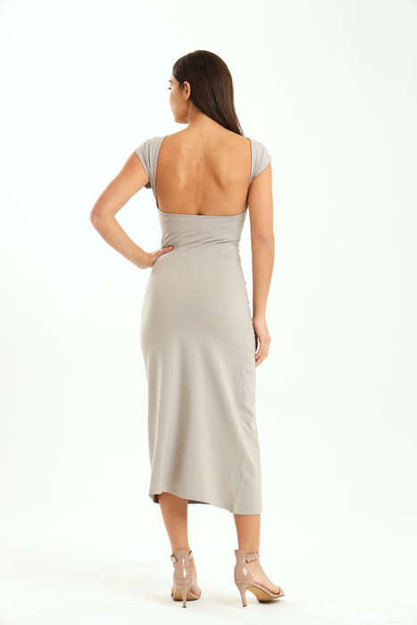 Melody Asymmetric Skin Tight Open Back Bodycon Dress