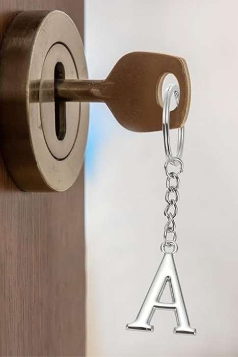 Senza® Metal Alphabetical Keychain 90mm P to Z