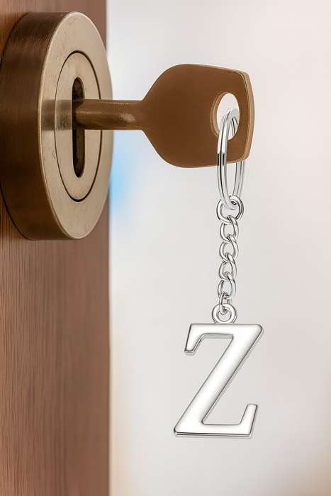 Senza® Metal Alphabetical Keychain 90mm P to Z