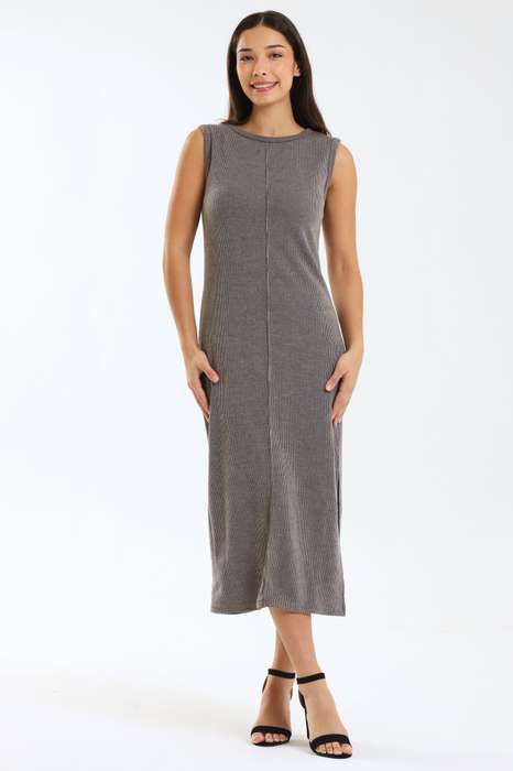 Italian Sleeveless Ribbed Bodycon Dress