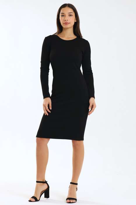 Ladies Branded Long Sleeve Midaxi Dress