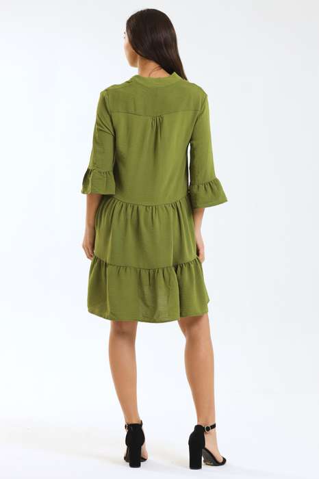 Ladies Celeste 3/4 Sleeve High-Low Tiered Dress